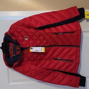 NWT Tommy Hilfiger Packable Jacket, Red, Size Small, Women